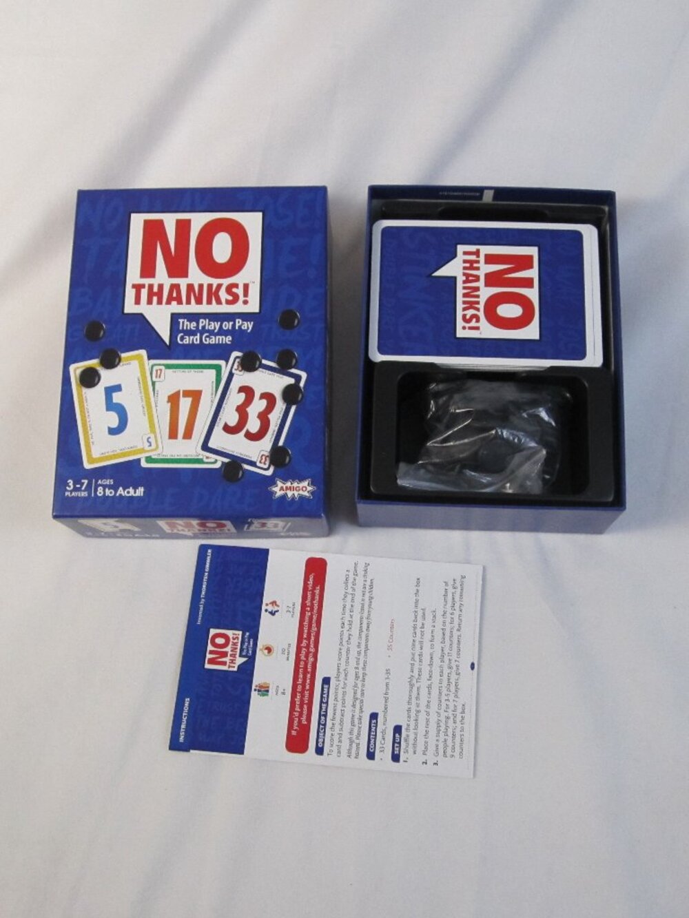 No Thanks! Card Game 2018 Amigo COMPLETE Party Strategy Game